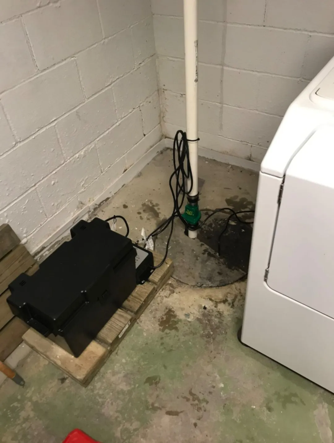 Basement sump pump system